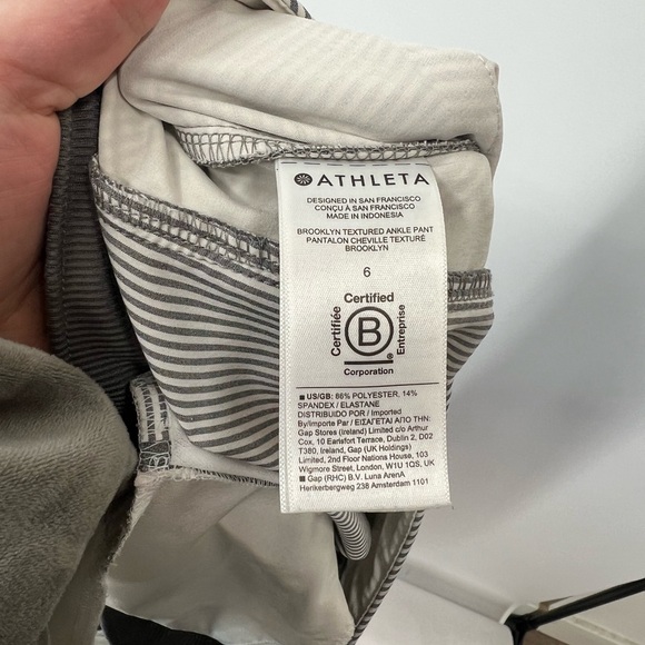 Athleta Brooklyn Textured Ankle Pants in City Stripe - Picture 7 of 9